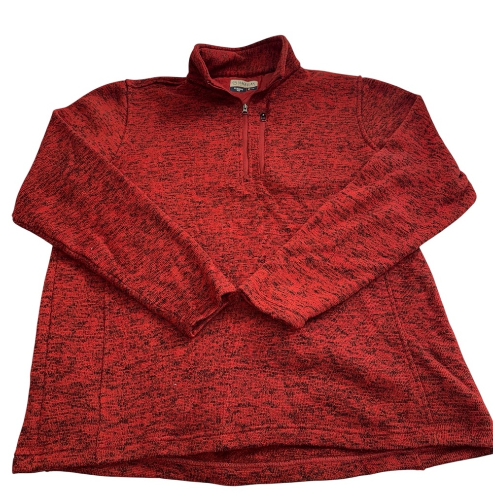 Men's Red Quarter-Zip Sweater